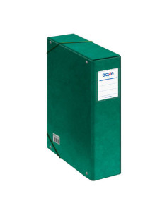 CAJAS DE PROYECTOS CARTÓN FORRADO LOMO DE 9 CM VERDE CON ETIQUETA 245X350X90 DOHE 09746