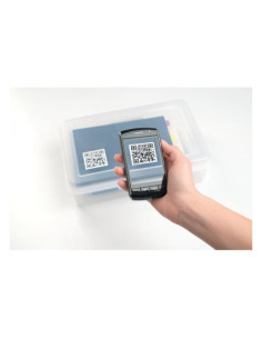 CAJA DE 25 HOJAS ETIQUETAS ADHESIVAS CUBRIENTE PARA CÓDIGO QR 35X35MM AVERY L7120-25 2