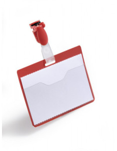 CAJA DE 25 IDENTIFICADORES CON PINZA ROJO 60X90 DURABLE 8106-03
