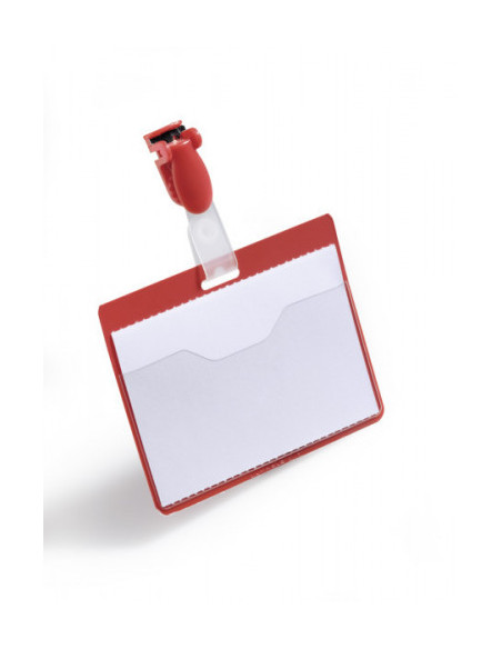 CAJA DE 25 IDENTIFICADORES CON PINZA ROJO 60X90 DURABLE 8106-03