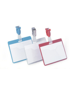 CAJA DE 25 IDENTIFICADORES CON PINZA ROJO 60X90 DURABLE 8106-03 2