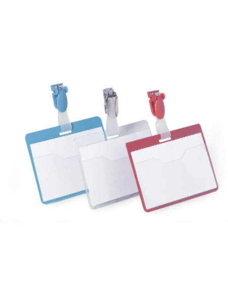 CAJA DE 25 IDENTIFICADORES CON PINZA ROJO 60X90 DURABLE 8106-03