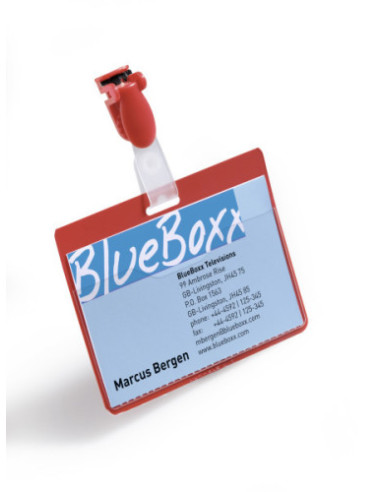 CAJA DE 25 IDENTIFICADORES CON PINZA ROJO 60X90...