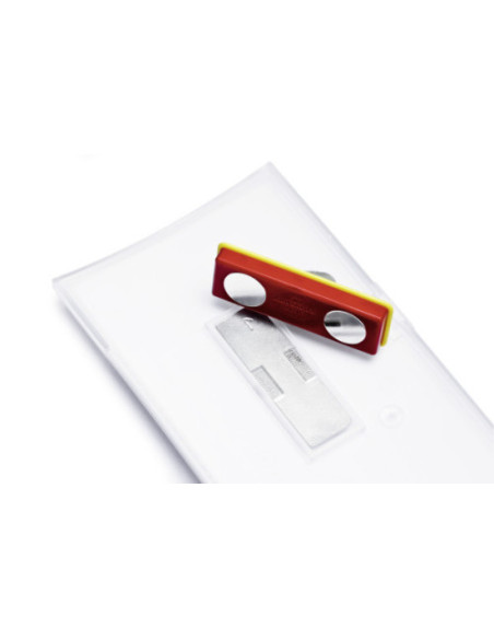 CAJA DE 25 IDENTIFICADORES CON PINZA ROJO 60X90 DURABLE 8106-03