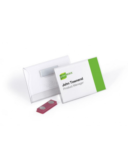 CAJA DE 25 IDENTIFICADORES MAGNETICO PVC 54X90MM DURABLE 8117-19