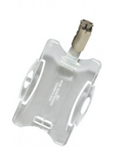 CAJA DE 25 IDENTIFICADORES PARA TARJETAS SEGURIDAD SIMPLE CON PINZA 54X85MM  DURABLE 8118-19