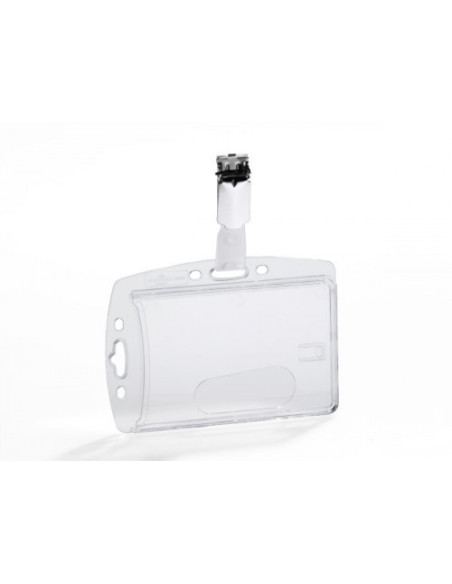 CAJA DE 25 IDENTIFICADORES RIGIDOS CON PINZA PARA TARJETAS 54X85 DURABLE 8005-19