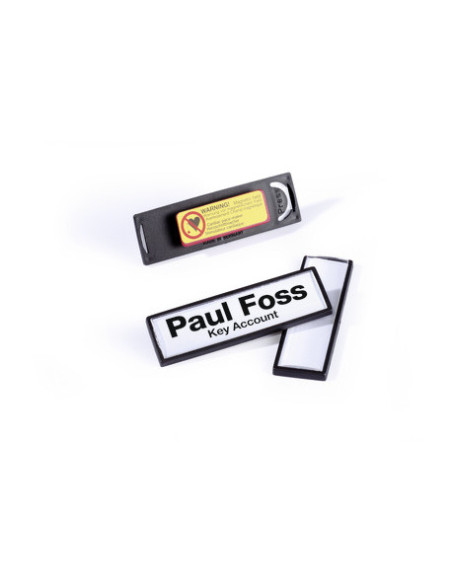 CAJA DE 25 PORTANOMBRES CLIP CARD CON IMAN 17X67MM DURABLE 8132-01