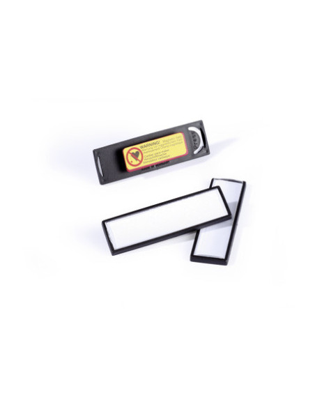 CAJA DE 25 PORTANOMBRES CLIP CARD CON IMAN 17X67MM DURABLE 8132-01