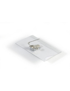 CAJA DE 50 IDENTIFICADORES PINZA Y ALFILER PVC 54X90 DURABLE 8101-19 2
