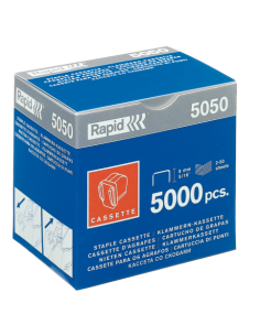CAJA DE 5000 GRAPAS TIPO 5050E GALVANIZADAS PARA GRAPADORAS ELECTRICAS RAPID 20993500 2