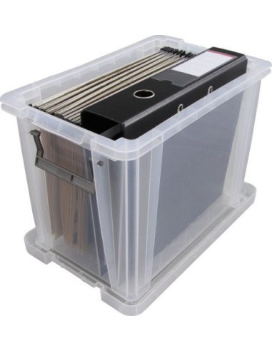 CAJA DE ALMACENAJE CON TAPA 20 LITROS 28X40X26CM PP TRANSPARENTE ARCHIVO 2000 CP1482020 CS TP