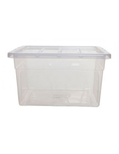 CAJA DE ALMACENAJE CON TAPA 32 LITROS 36X42X30CM PP TRANSPARENTE ARCHIVO 2000 CP1482032 CS TP