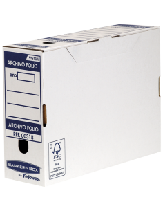 CAJA DE ARCHIVO DEFINITIVO FOLIO 100MM AZUL BANKERS BOX 0031802