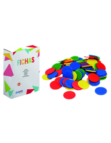 CAJA FICHAS DE VARIOS COLORES - A PARTIR DE 6 AÑOS DOHE 1009