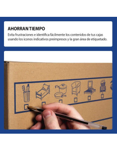 CAJA DE MUDANZA MONTAJE MANUAL L 500X300X300. CARTÓN DOBLE BANKERS BOX 6208201 2
