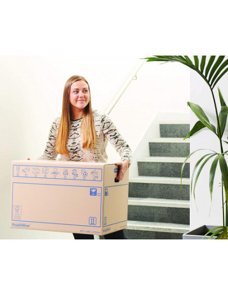 CAJA DE MUDANZA MONTAJE MANUAL M 430X300X250. CARTÓN SIMPLE BANKERS BOX 6208301