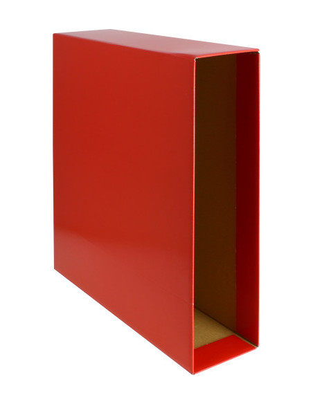 CAJA FUNDA ARCHIVADOR COLOR ROJO FOLIO 296X355X86 GRAFOPLAS 7171351