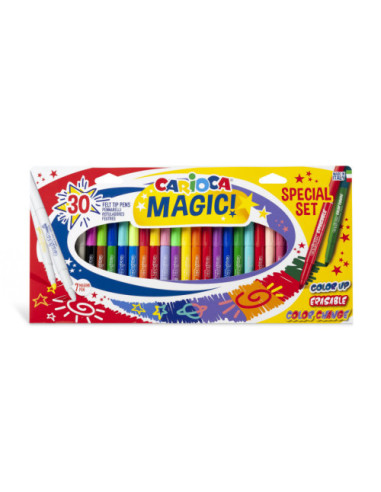 CAJA SET 30 ROTULADORES MÁGICOS MAGIC MARKERS CARIOCA 43183