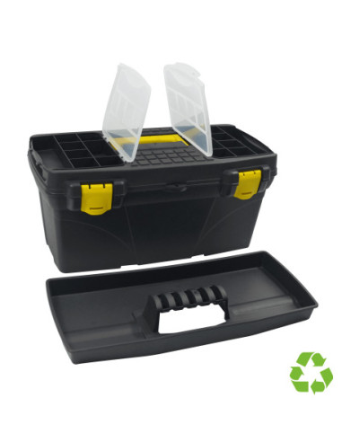 CAJA SOSTENIBLE PARA HERRAMIENTAS 19X39X18CM PP NEGRO ARCHIVO 2000 CP14901139 NE