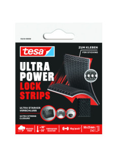 CAJA TIRAS ADHESIVAS CIERRE SETA ULTRA POWER LOCK 4KG 2 PARES 50X25MM TESA 55234-00000-00
