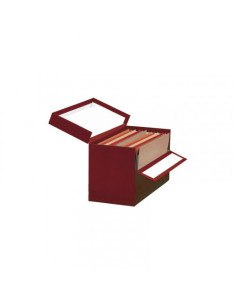CAJA TRANSFERENCIA FOLIO DOBLE LOMO CARTON FORRADO EN GELTEX (39X25